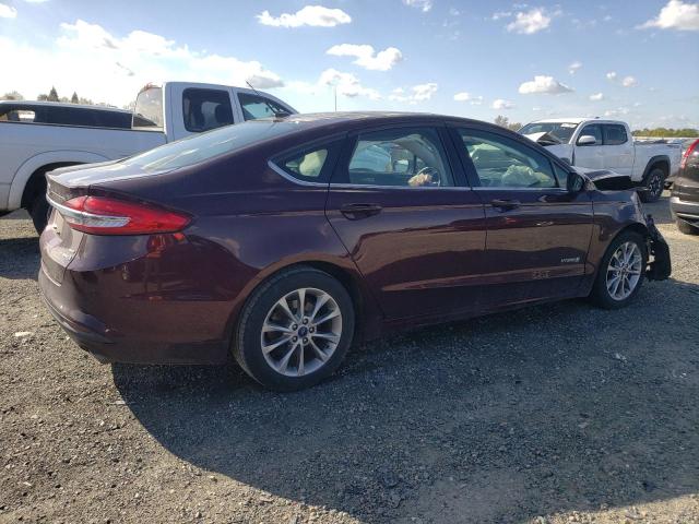 3FA6P0LUXHR314714 - 2017 FORD FUSION SE HYBRID MAROON photo 3