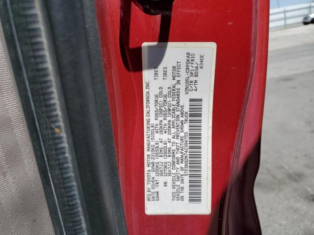 5TESN92N74Z394755 - 2004 TOYOTA TACOMA XTRACAB PRERUNNER წითელი ფოტო 12