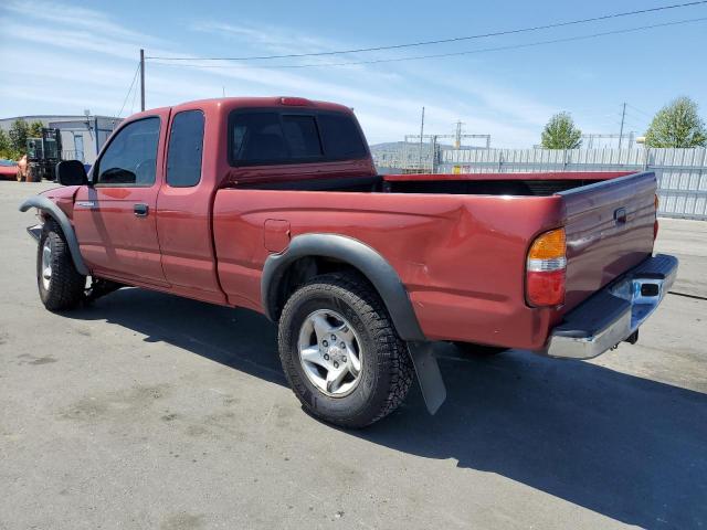 5TESN92N74Z394755 - 2004 TOYOTA TACOMA XTRACAB PRERUNNER წითელი ფოტო 2