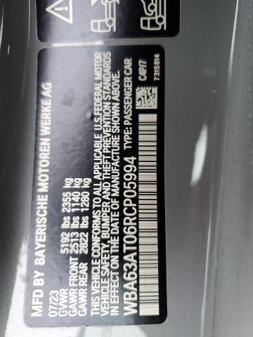 WBA63AT06RCP05994 - 2024 BMW M440XI GRAY photo 12