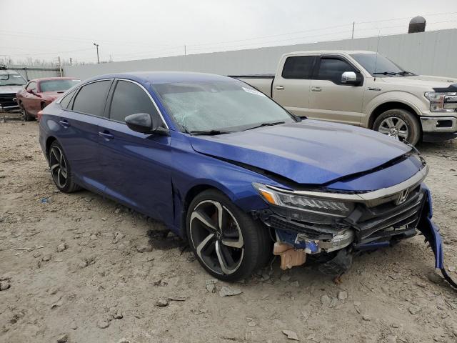 1HGCV1F3XMA024068 - 2021 HONDA ACCORD SPORT BLUE photo 4