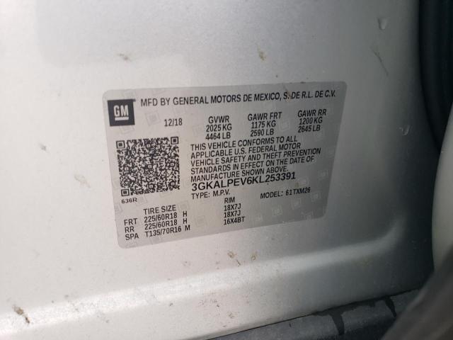 3GKALPEV6KL253391 - 2019 GMC TERRAIN SLT SILVER photo 13