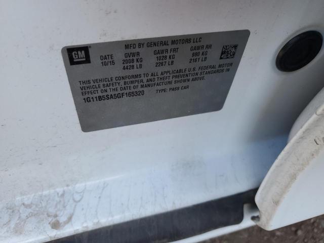 1G11B5SA5GF165320 - 2016 CHEVROLET MALIBU LIM LS WHITE photo 12