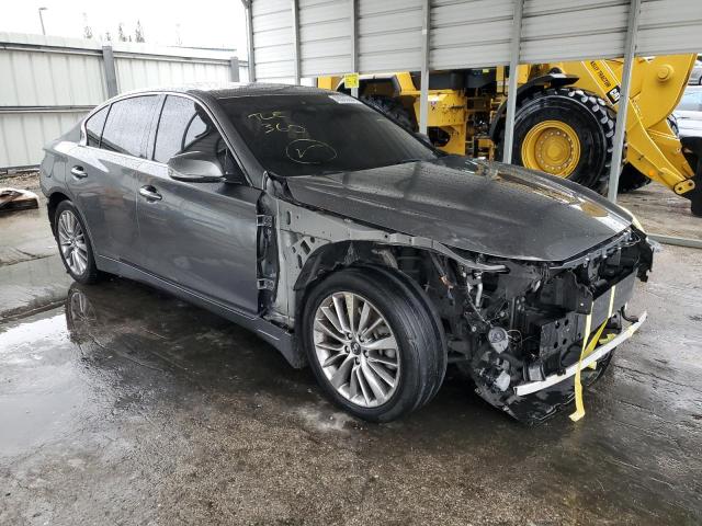 JN1EV7AR4JM437350 - 2018 INFINITI Q50 LUXE GRAY photo 4