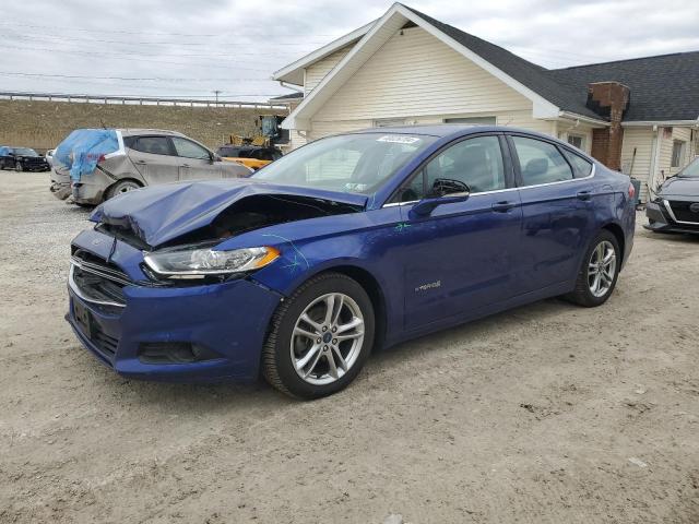 3FA6P0LU5GR365083 - 2016 FORD FUSION SE HYBRID BLUE photo 1