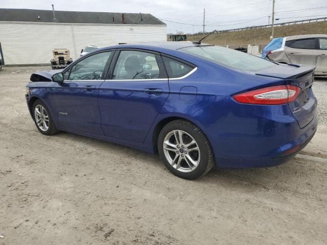 3FA6P0LU5GR365083 - 2016 FORD FUSION SE HYBRID BLUE photo 2