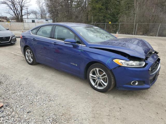 3FA6P0LU5GR365083 - 2016 FORD FUSION SE HYBRID BLUE photo 4