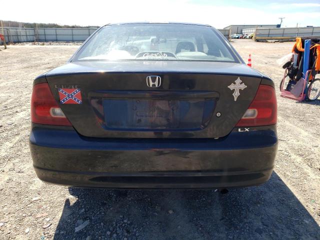 1HGEM22561L095065 - 2001 HONDA CIVIC LX BLACK photo 6