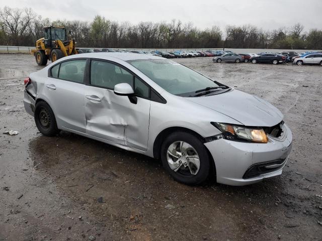 19XFB2F58DE031366 - 2013 HONDA CIVIC LX SILVER photo 4