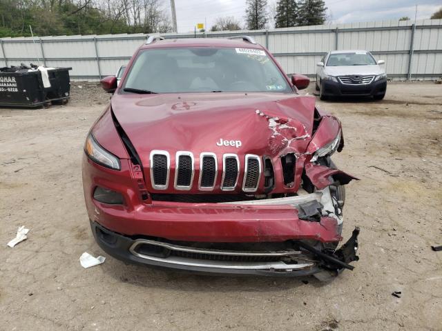 1C4PJMDB2HD226169 - 2017 JEEP CHEROKEE LIMITED BURGUNDY photo 5