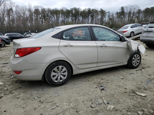 KMHCT4AE2GU139020 - 2016 HYUNDAI ACCENT SE BEIGE photo 3