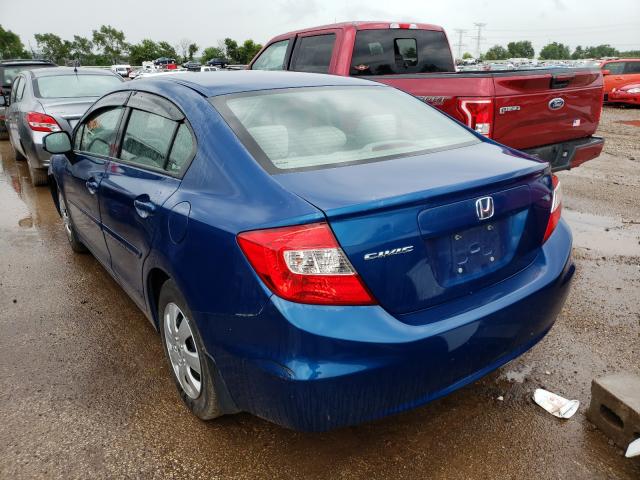 2HGFB2F5XCH514538 - 2012 HONDA CIVIC LX BLUE photo 3