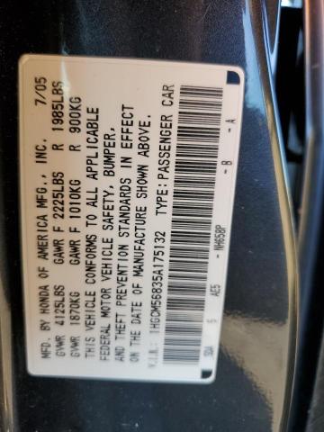 1HGCM56835A175132 - 2005 HONDA ACCORD EX GRAY photo 12