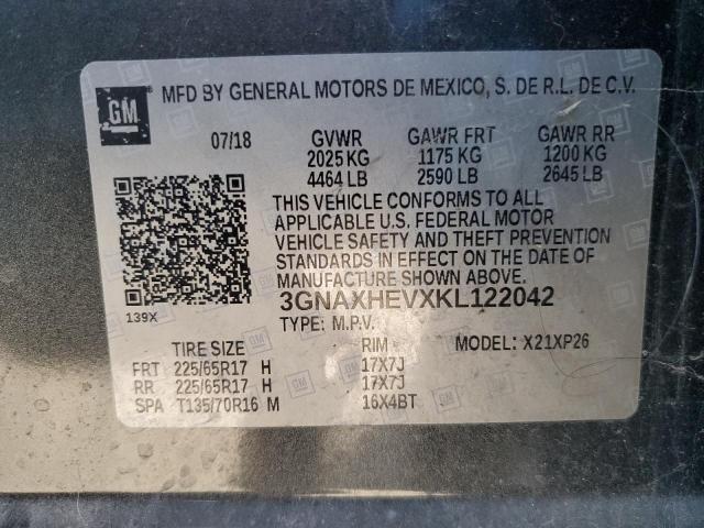 3GNAXHEVXKL122042 - 2019 CHEVROLET EQUINOX LS GRAY photo 13