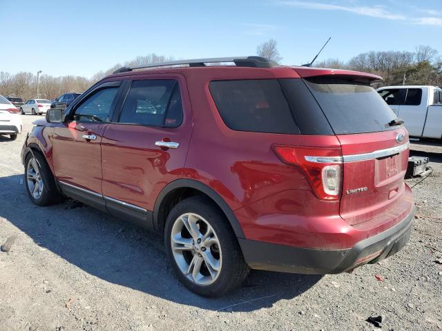 1FM5K8F8XDGB61881 - 2013 FORD EXPLORER LIMITED MAROON photo 2