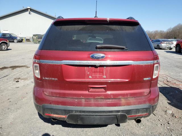 1FM5K8F8XDGB61881 - 2013 FORD EXPLORER LIMITED MAROON photo 6