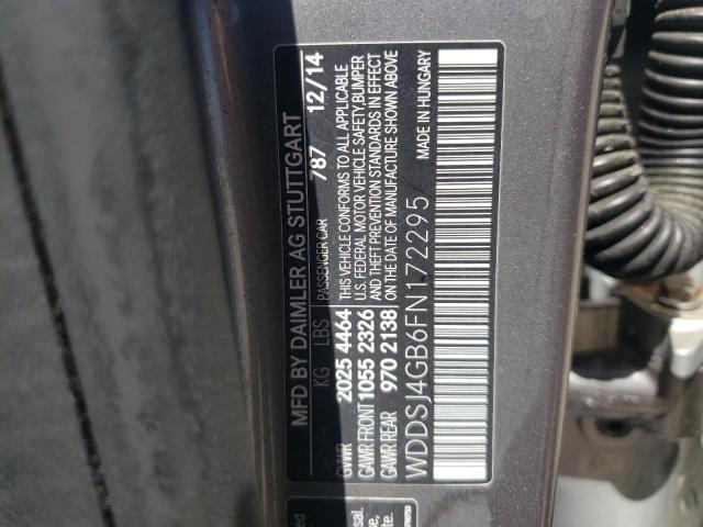 WDDSJ4GB6FN172295 - 2015 MERCEDES-BENZ CLA 250 4MATIC GRAY photo 12