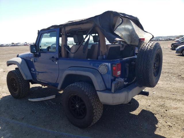 1J4FA24179L787945 - 2009 JEEP WRANGLER X BLUE photo 2