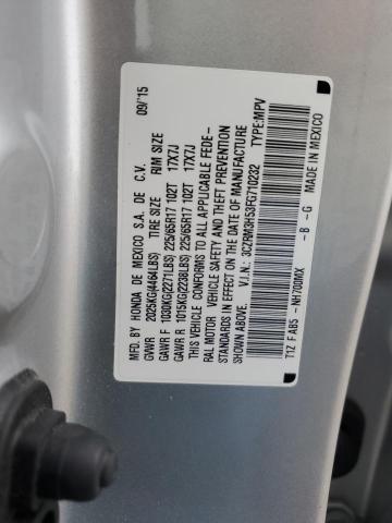 3CZRM3H53FG710232 - 2015 HONDA CR-V EX SILVER photo 12