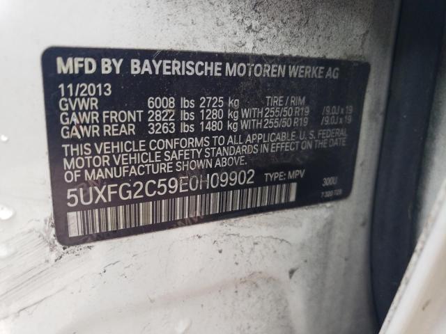 5UXFG2C59E0H09902 - 2014 BMW X6 XDRIVE35I WHITE photo 13
