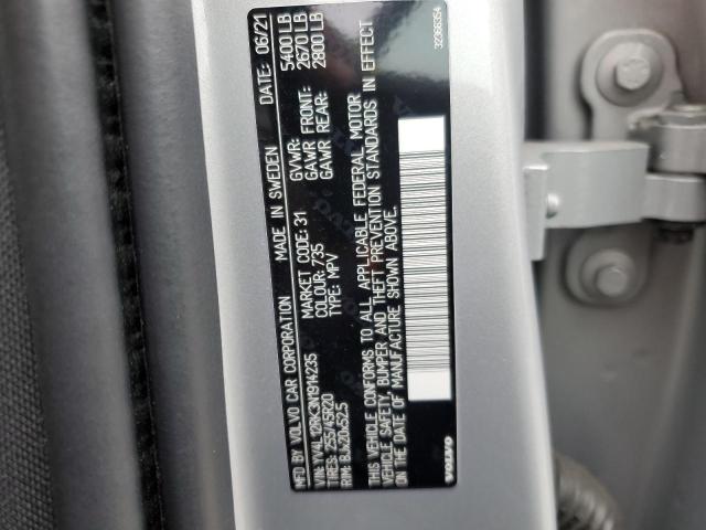 YV4L12RK3N1914235 - 2022 VOLVO XC60 B5 MOMENTUM SILVER photo 13