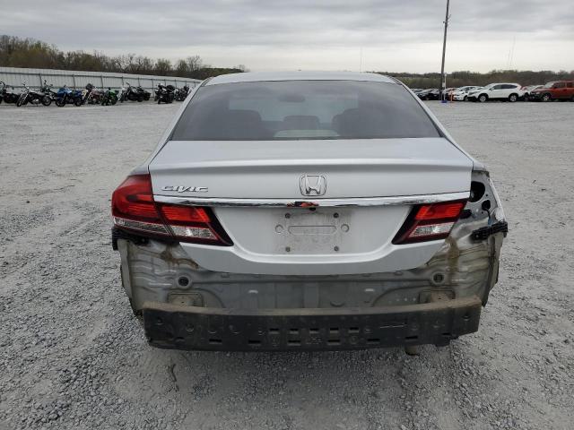 2HGFB2F5XFH502412 - 2015 HONDA CIVIC LX SILVER photo 6