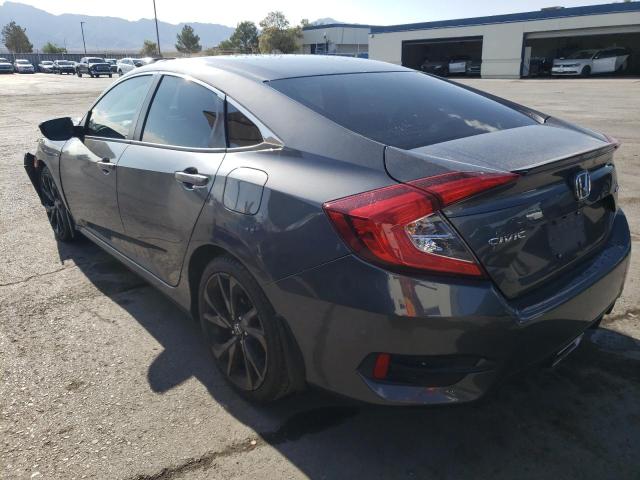 2HGFC2F8XKH594493 - 2019 HONDA CIVIC SPORT GRAY photo 2