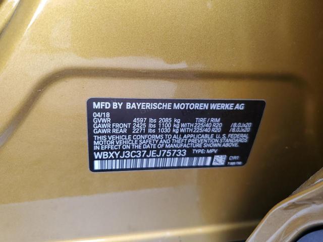 WBXYJ3C37JEJ75733 - 2018 BMW X2 SDRIVE28I Алтын фото 12