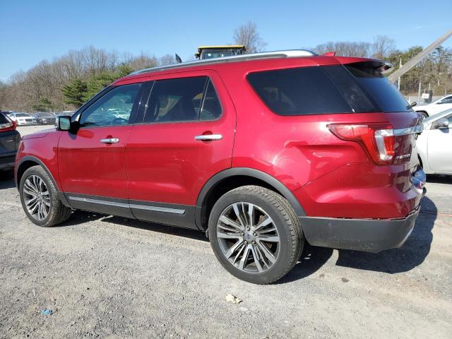 1FM5K8HT6GGD22779 - 2016 FORD EXPLORER PLATINUM RED photo 2