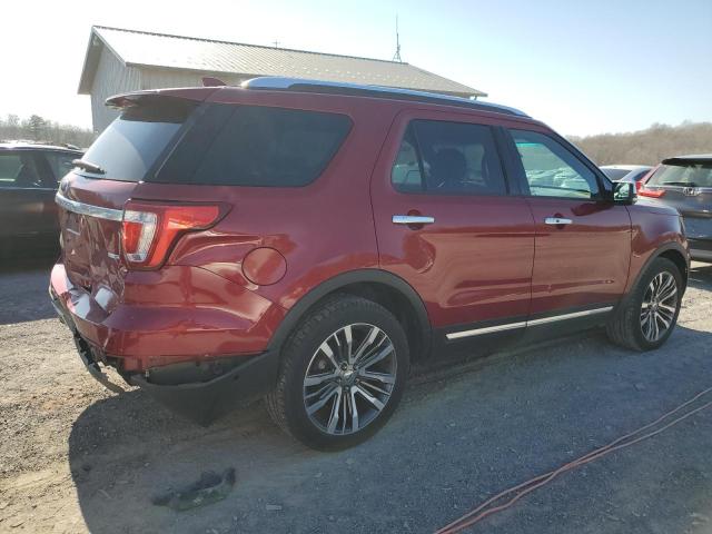 1FM5K8HT6GGD22779 - 2016 FORD EXPLORER PLATINUM RED photo 3