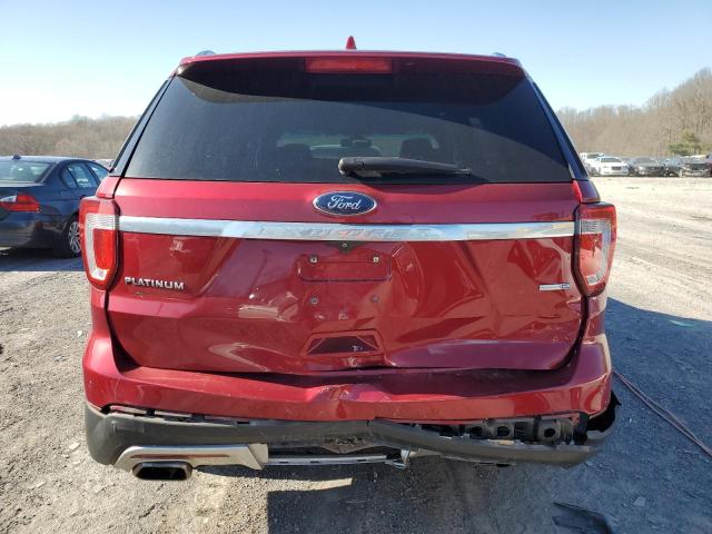 1FM5K8HT6GGD22779 - 2016 FORD EXPLORER PLATINUM RED photo 6