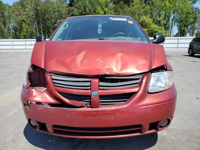 2D4GP44L47R180351 - 2007 DODGE GRAND CARA SXT RED photo 5