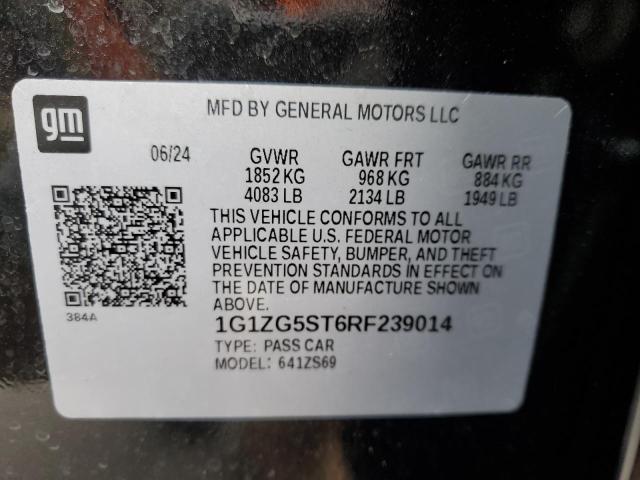 1G1ZG5ST6RF239014 - 2024 CHEVROLET MALIBU RS 黑色 照片 12