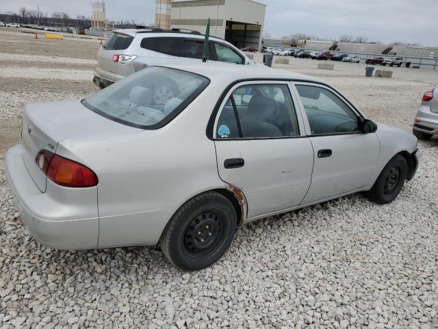 1NXBR12E11Z525622 - 2001 TOYOTA COROLLA CE SILVER photo 3