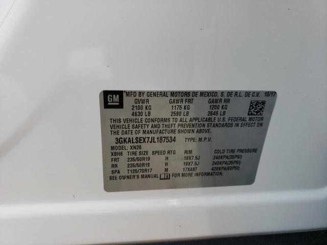 3GKALSEX7JL187534 - 2018 GMC TERRAIN DENALI WHITE photo 12