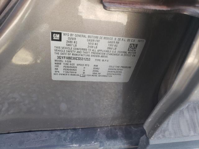 3GYFNBE36CS531253 - 2012 CADILLAC SRX PERFORMANCE COLLECTION Қоңыр фото 12