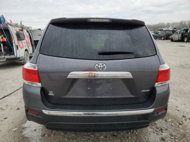 5TDBK3EH1CS169495 - 2012 TOYOTA HIGHLANDER BASE GRAY photo 6