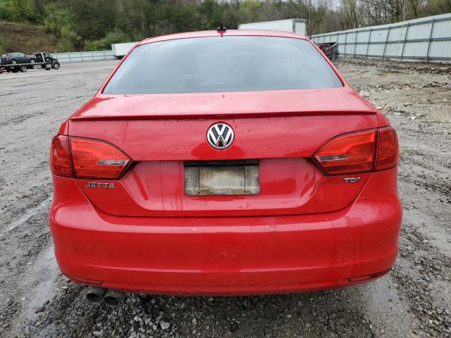 3VWLL7AJ9BM079394 - 2011 VOLKSWAGEN JETTA TDI RED photo 6