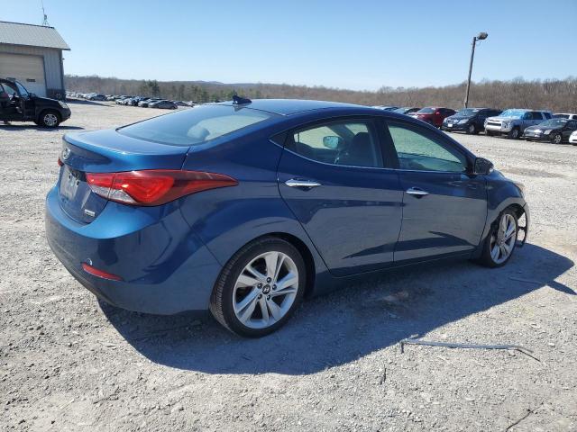 KMHDH4AE8FU381606 - 2015 HYUNDAI ELANTRA SE BLUE photo 3