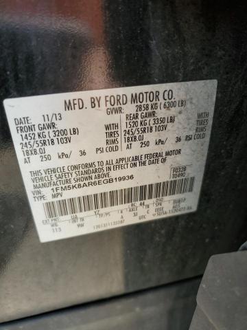 1FM5K8AR6EGB19936 - 2014 FORD EXPLORER POLICE INTERCEPTOR TWO TONE photo 14