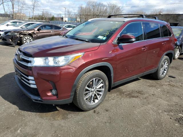 5TDJZRFH5KS966985 - 2019 TOYOTA HIGHLANDER SE BURGUNDY photo 1