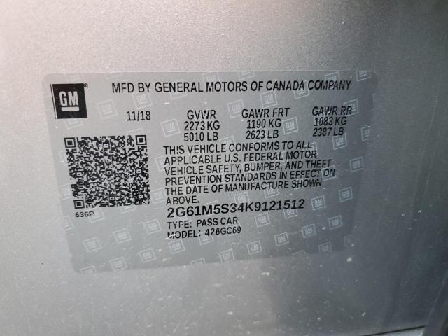 2G61M5S34K9121512 - 2019 CADILLAC XTS LUXURY SILVER photo 12