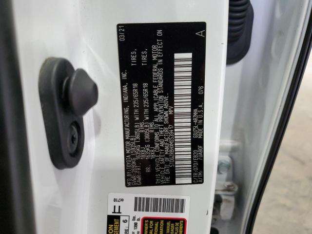 5TDGZRBHXMS539417 - 2021 TOYOTA HIGHLANDER XLE 白色 照片 13