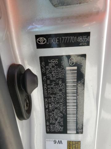 JTKDE177770148354 - 2007 TOYOTA SCION TC 银色 照片 12