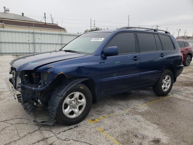 JTEHD21A060045583 - 2006 TOYOTA HIGHLANDER BLUE photo 1