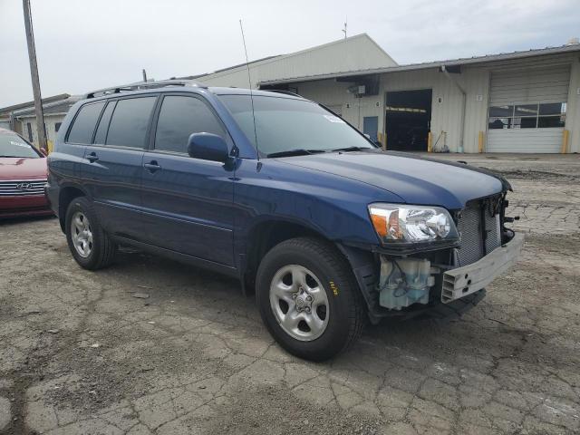 JTEHD21A060045583 - 2006 TOYOTA HIGHLANDER BLUE photo 4