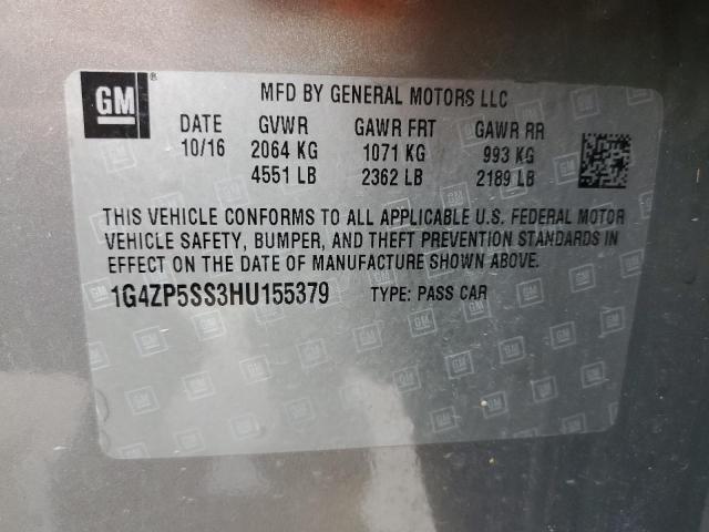 1G4ZP5SS3HU155379 - 2017 BUICK LACROSSE ESSENCE Boz foto 12