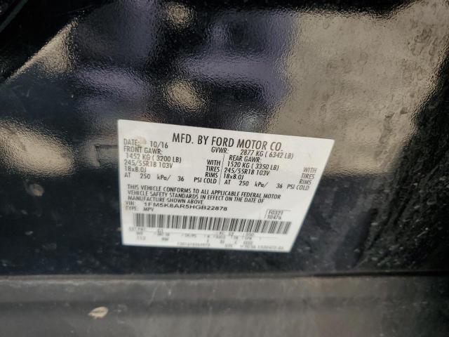 1FM5K8AR5HGB22878 - 2017 FORD EXPLORER POLICE INTERCEPTOR 双色 照片 12