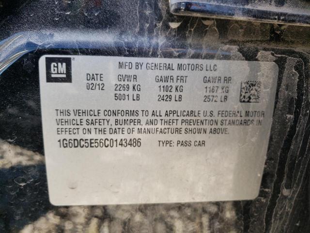 1G6DC5E56C0143486 - 2012 CADILLAC CTS BLACK photo 12