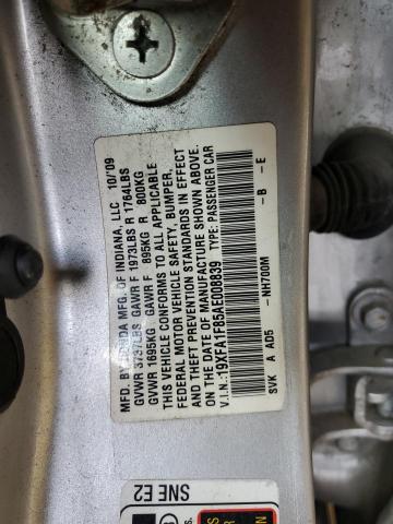 19XFA1F85AE008839 - 2010 HONDA CIVIC EX SILVER photo 12